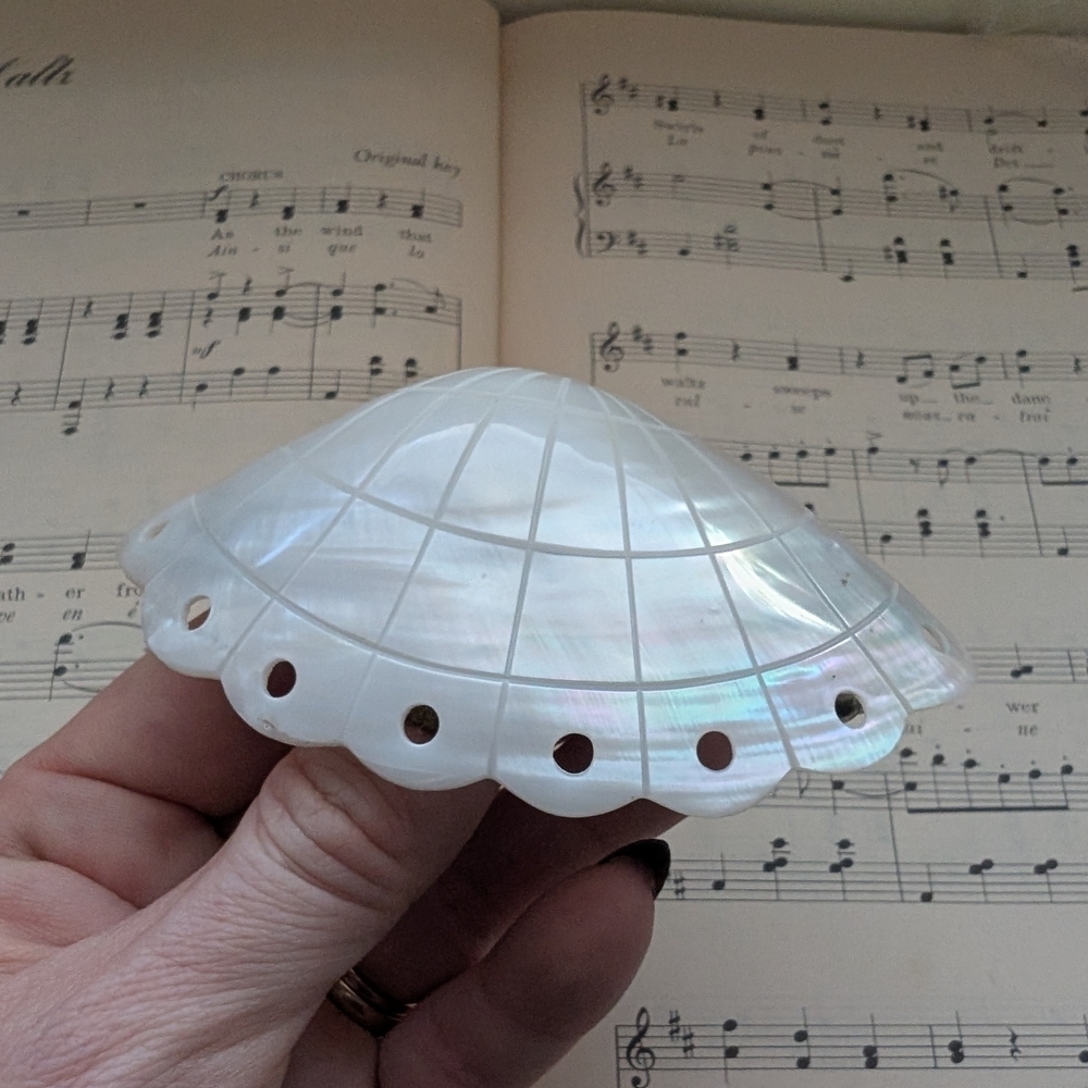 Vintage White Shell Hair Clip